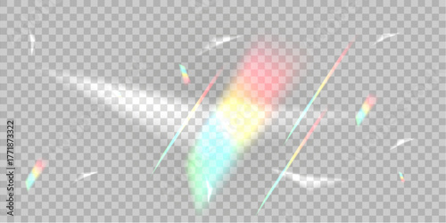 Abstract Prism Overlay with Glitter Dust and Rainbow Luminosity