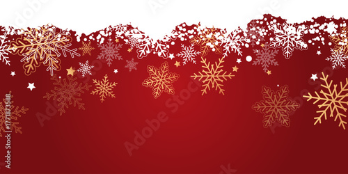 Christmas banner with snowflakes and stars 