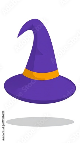 Whimsical Witch Hat Illustration for Halloween and Fantasy Themes.