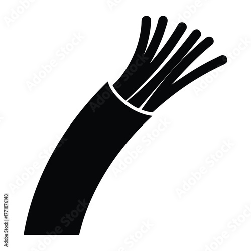 Electrical wire cable vector illustration for wiring diagram power cord and connection design