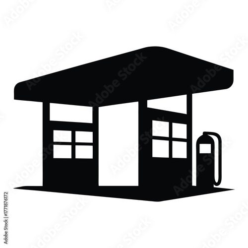 Gas station fuel pump service station automotive filling station petrol station icon vector art