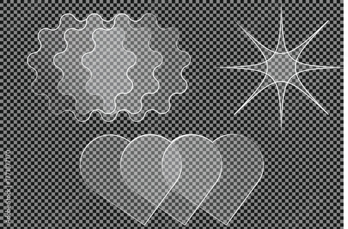 Abstract geometric shapes and topological transformations on