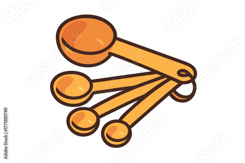 Vibrant Orange Measuring Spoons Set for Culinary Precision