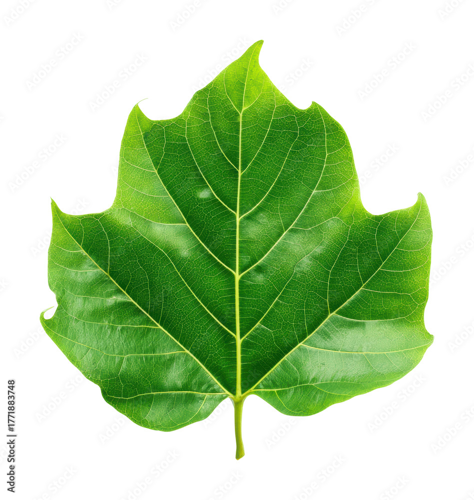 Fototapeta premium Captivating green leaf nature detail isolated on transparent background