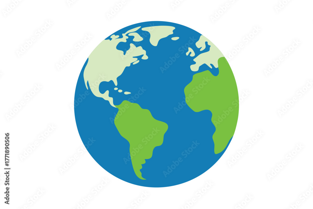 Fototapeta premium earth globe isolated on white