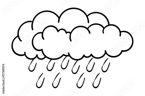 cloud with rain drops