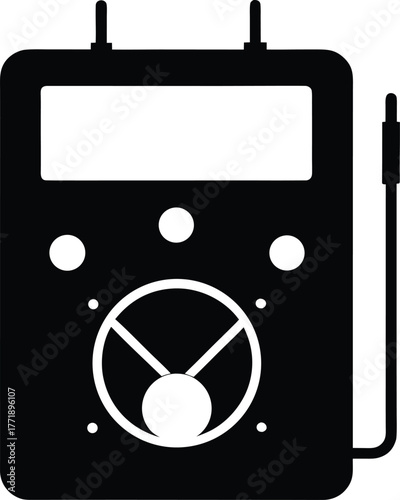 Multimeter Vector Illustration Electric Meter Measuring Instrument Electrical Tester Voltmeter Diagnostic Tool Electronic Device