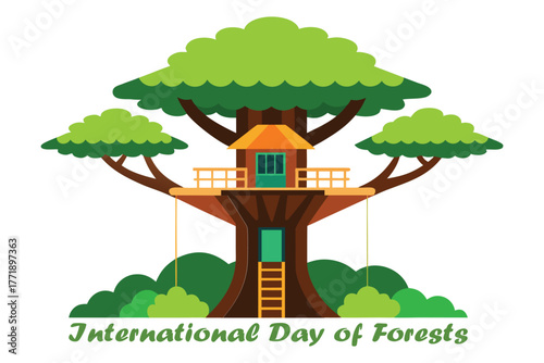 International Day of Forests Root Network Vector
