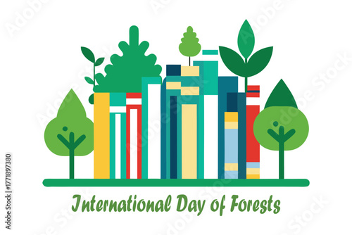 International Day of Forests Library Forest Vector