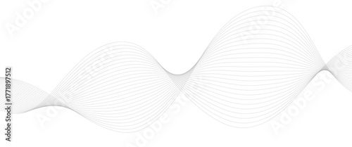 frequency sound wave lines, technology, data science, business wave line background. Abstract wavy grey stream element for design on transparent background isolated.