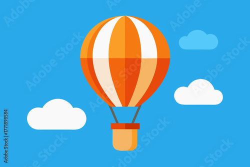 A simple cartoon of a hot air balloon sky vector illustration
