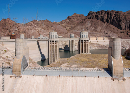 The Hoover Dam on the Colorado River.