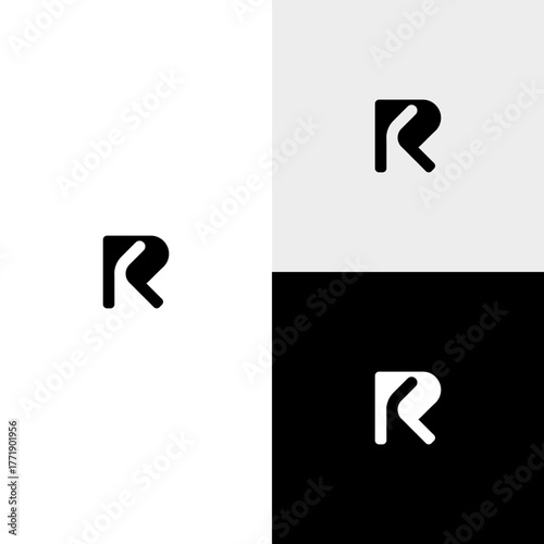 pr intial monogram vector icon illustration