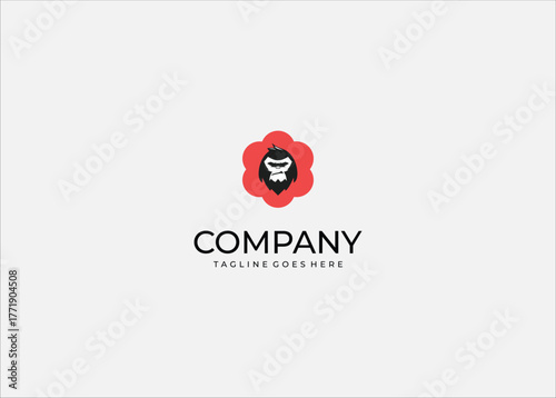 Gorilla Ape Head Mascot Vector Logo in Cloud Shape for Gaming Esport Team Security Strength Power Abstract or Modern Strong Animal Brand Identity