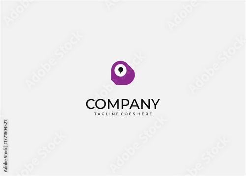Abstract Key Lock Security Vector Logo for Protection Access Authorization Privacy Solution Digital Technology or Modern Simple Minimalist Corporate Brand Identity