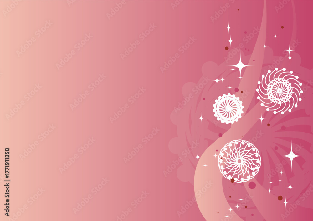 Obraz premium Pink floral pattern vector illustration for a spring wedding invitation card design