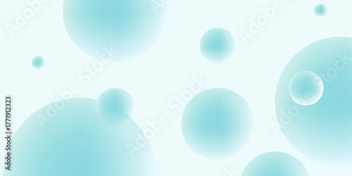 3D ball abstract Background. Soft Gradient with minimal bounce ball with shadow and light effect. Realistic 3d bubble background.