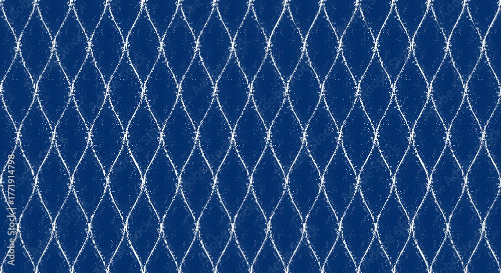 Fototapeta premium Dotted line grid seamless pattern. Wavy polka dot white texture. Artistic gradient abstract background