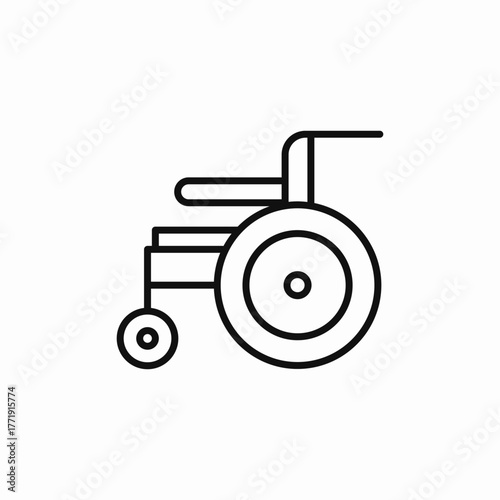 accessible wheelchair icon sign vector