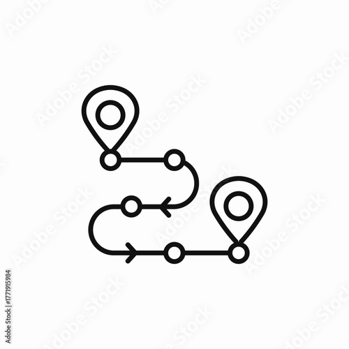 destination way path icon sign vector
