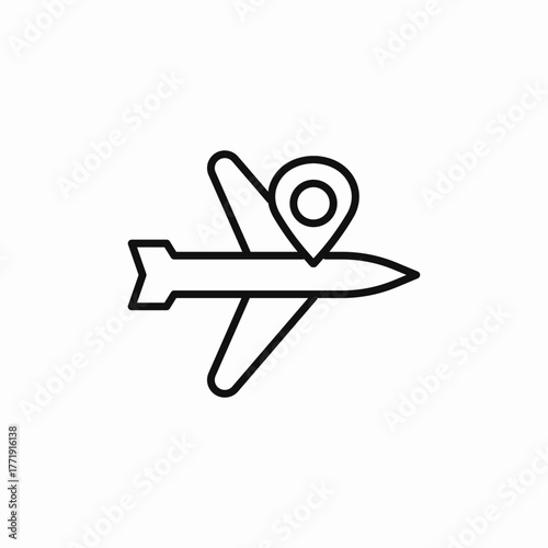 flight tracking icon sign vector
