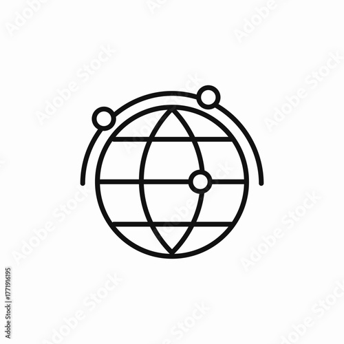 globe world wide icon sign vector