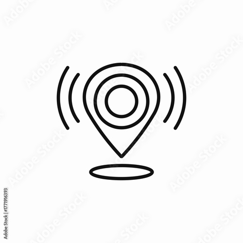 location track icon sign vector