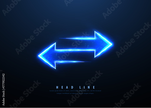 Transfer. Two left right arrows. Data receive, Digital money send, Currency exchange sign. Web trade symbol. File backup, logistic move, big change logo.

