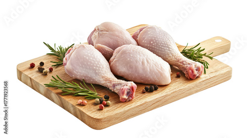 Raw Chicken Drumsticks and Thighs isolated on a transparent background
