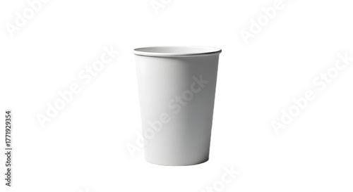 Wallpaper Mural A simple white paper cup isolated on a black background in a studio shot with soft lighting Torontodigital.ca