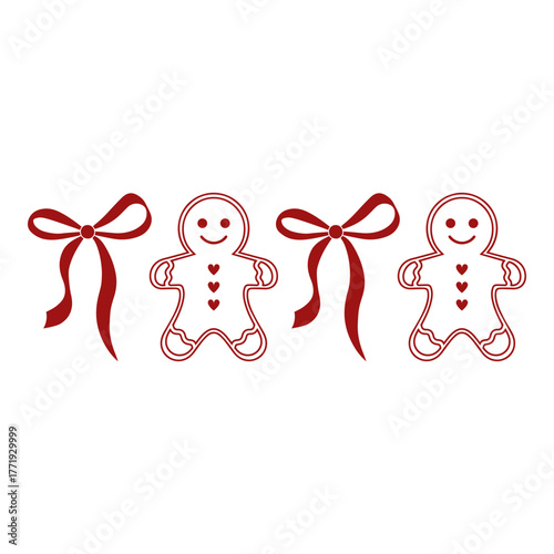 Coquette Gingerbread Man, Christmas Design, Holiday, Winter, Festive, Christmas T-shirt