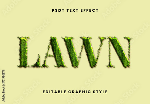 Green Grass Text Effect Mossy Nature Font