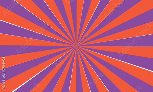Orange and purple sunburst pattern graphic