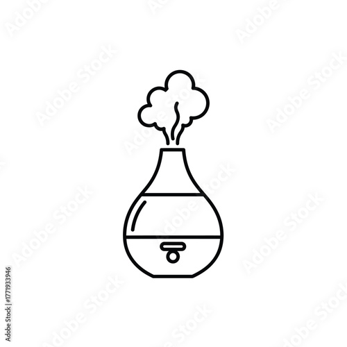 Aroma Therapy Humidifier Line Icon Vector Illustration