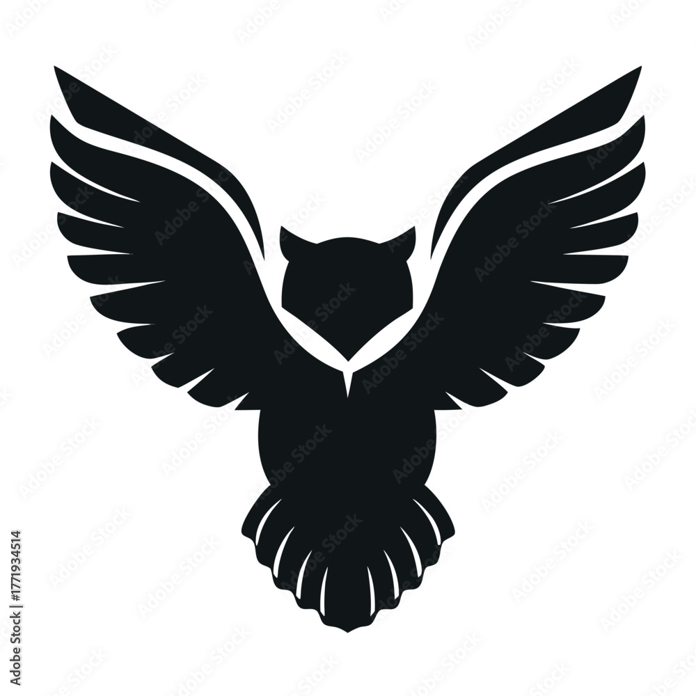 Obraz premium Owl Silhouette with Book | Wisdom and Knowledge Transformation Vector