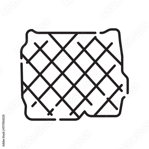 tactical headset black line icon. Vector isolated element