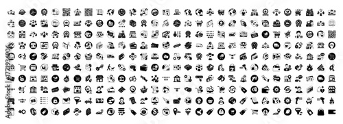 A large collection of diverse icons representing various business, technology, and lifestyle concepts, presented on a clean for easy integration into digital projects