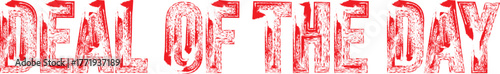 Deal pf the day Red Grunge Stamp Label – Discount Badge