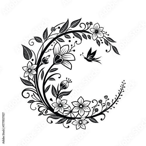 Abstract swirling nebula cloud of cosmic dust and stars formation isolated on transparent background