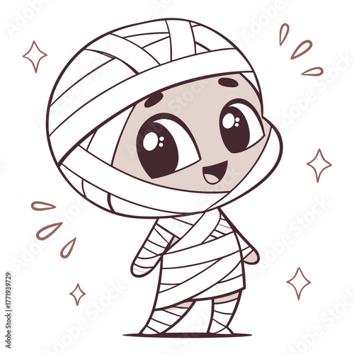 Cute cartoon mummy