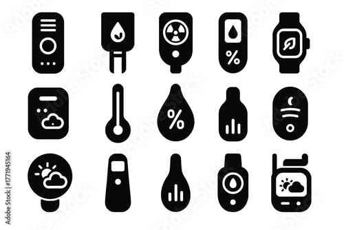 Environment soil icon climate wind weather vector compact nano scanner micro