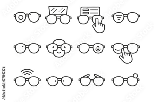 Augmented smart voice holographic gesture indicator assistant level vector nose reality icon