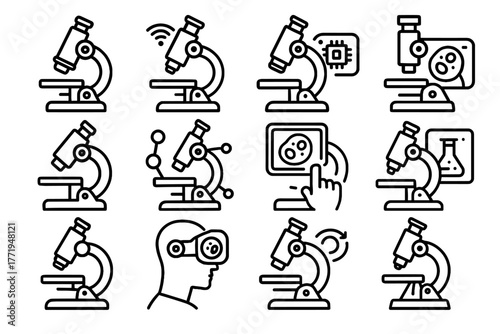 Lens smart holographic icon innovative futuristic vector lab laboratory bio augmented