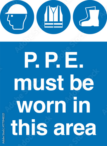 PPE must be worn sign