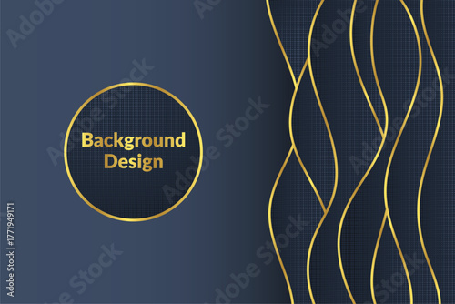 background of abstract glitter lights, gold and black, de focused