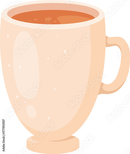 Pumpkin spice seasonal flavored product, drink mug, cup isolated on white background. Autumn delicious sweet desserts or pastry. Modern colorful vector illustration