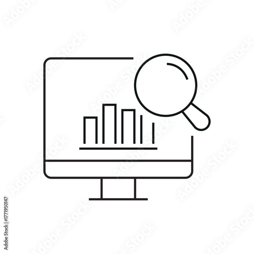 analitic icon. A set of analytics and data icons featuring charts, graphs, reports, dashboards, and metrics. Perfect for projects related to business analytics, statistics, data visualization. icons. 