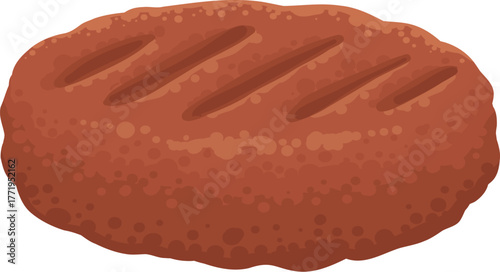 Cartoon meat product. Chicken, sausages and sausages. Steaks, pork bacon and ribs vector. Steak chicken, sausage and bacon, product ingredient illustration