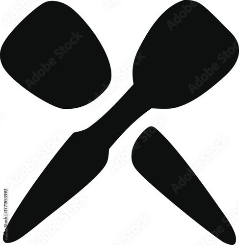 Crossed Dart Silhouette Icon – Precision Sports Symbol in Black