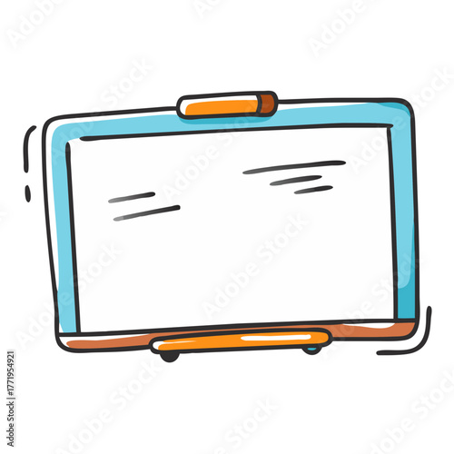Blank whiteboard illustration vector scalable art education learning